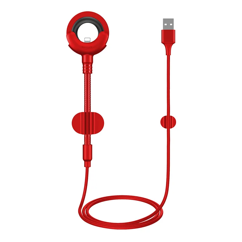 BASEUS бренд O-type Автомобильный кабель 8 контактный для зарядки 2.1A iPad/iPhone X 7 кронштейн