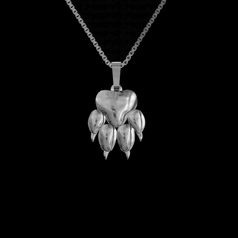 

Paw print - silver and gold pendant and necklace-12pcs/Lot(6 Colors Free Choice)