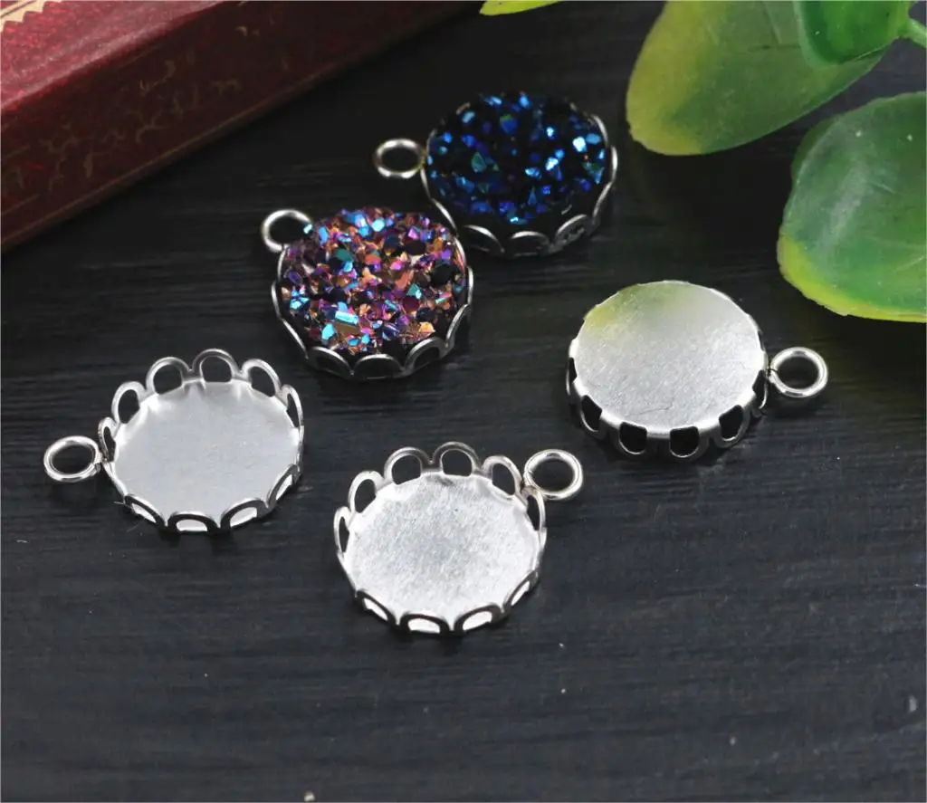 20 шт 12 мм Внутренний размер материал из нержавеющей стали простой стиль кабошон