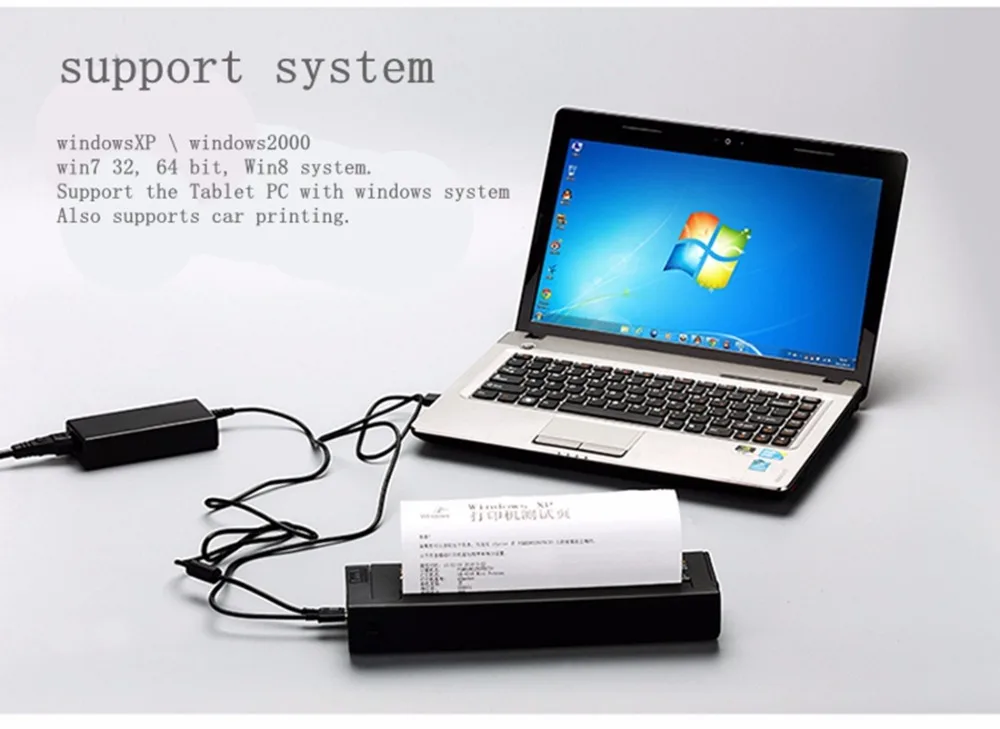 Термопринтер Формата A4 мини портативный принтер без чернил картридж с USB