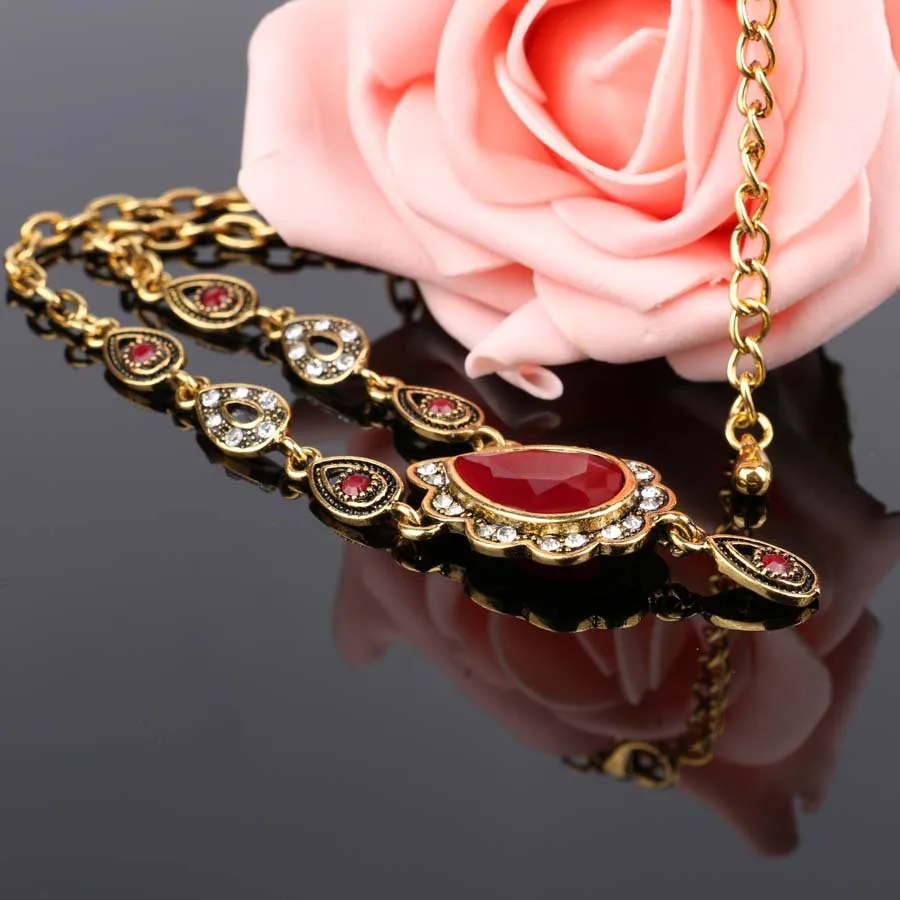 Женское винтажное ожерелье Yunkingdom этническое в турецком стиле золотистого цвета