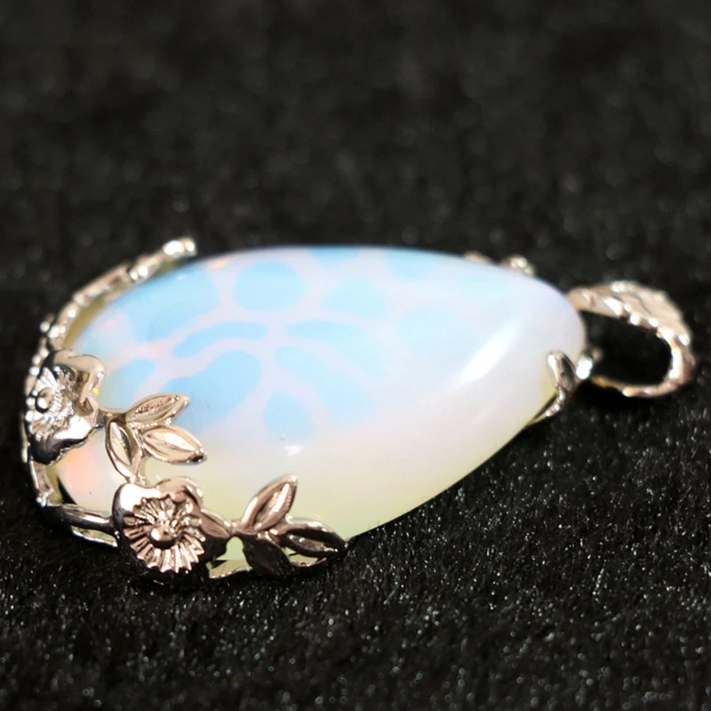 2pcs wholesale price 27*30mm teardrop opal waterdrop shape pendant fit diy long chain jewelry necklaces for women pendants B865 | Украшения