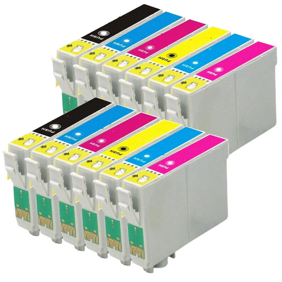 12 совместимый T0487 XL чернильный картридж для EPSON Stylus Photo R200 R220 R300 R320 R340 RX500 RX640
