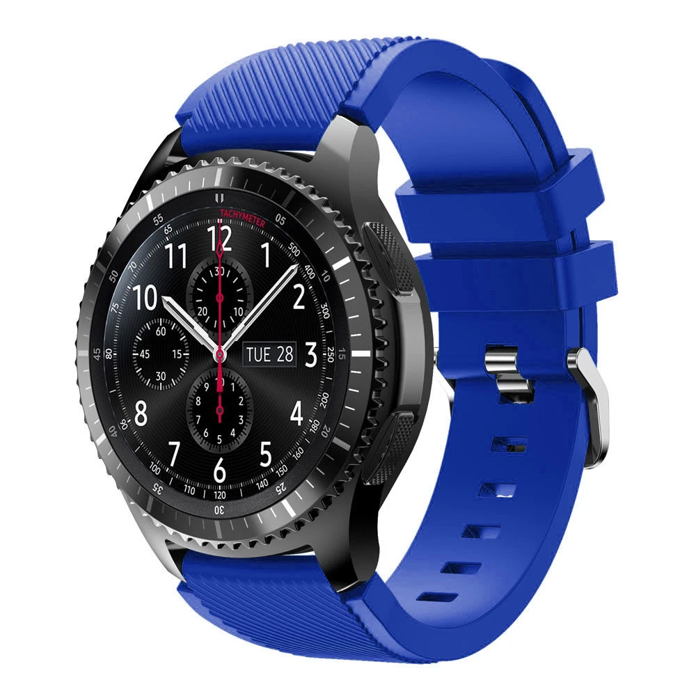 Gear S3 Frontier/классический ремешок для часов 22 мм Мягкие силиконовые мужские часы