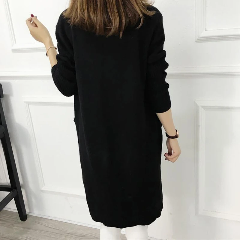 Women Autumn Open Stitch Cardigan 7 Colors Available Knitted High Quality Ladies Outwear Sweater Long Cardigans