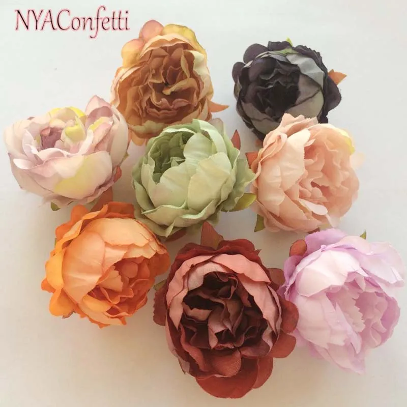 

5CM Head,Artificial Silk Roses,Small Peonies Heads,DIY Peony Flower Arrangements,Rose For Wedding Decoraion,Fleurs Scrapbooking