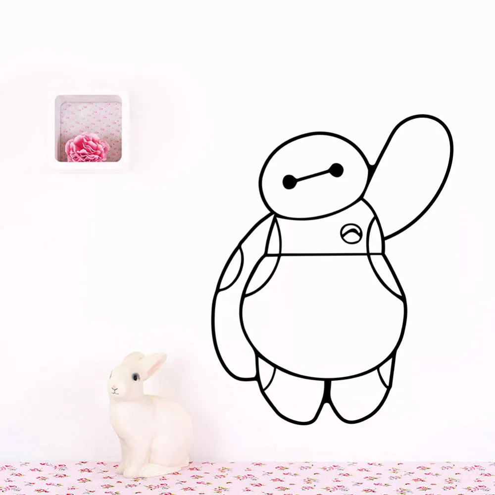 Baymax из фильма Большой Герой 6 наклеек на стену для детской комнаты детские