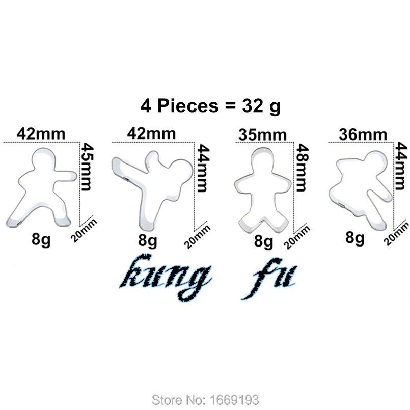 Набор инструментов для украшения торта из 4 боевых искусств|baking mold|fondant cuttershape cake |