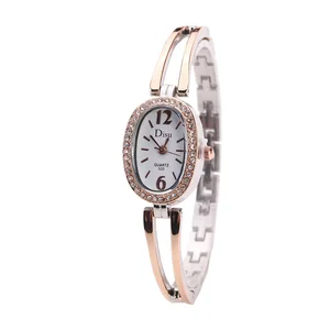 Женские модные часы с браслетом, Очаровательные золотые часы под платье, роскошные ювелирные кварцевые наручные часы, relogio feminino