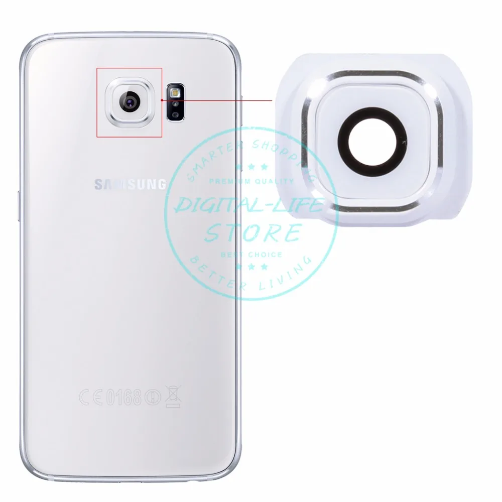 Золотой белый черный для Samsung Galaxy S6 SM G920 задняя большая камера стеклянная крышка