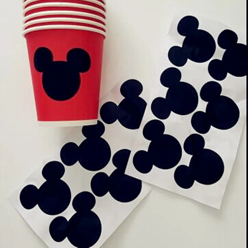 12 шт. наклейки для меловой доски|chalkboard labels|vinyl decalmickey mouse stickers |