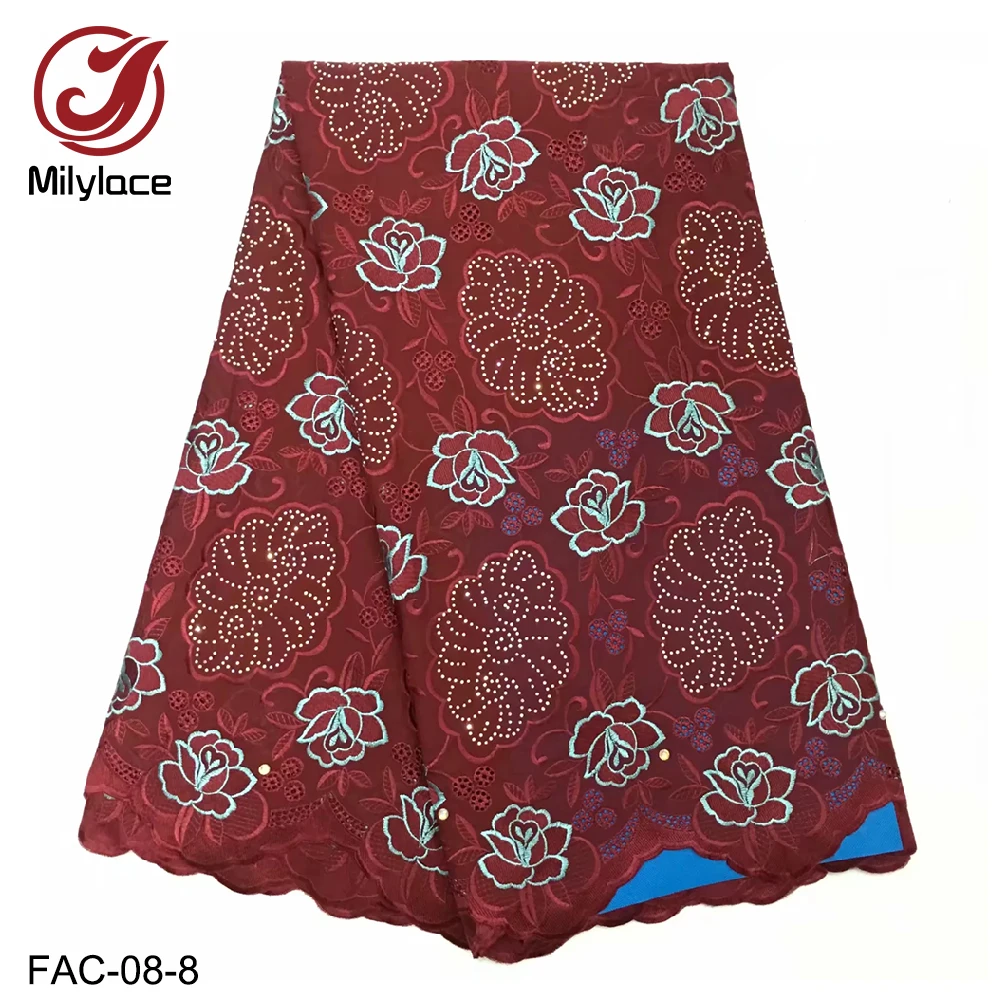 Milylace красивый швейцарский хлопок вуаль кружева ткани африканские сухие с