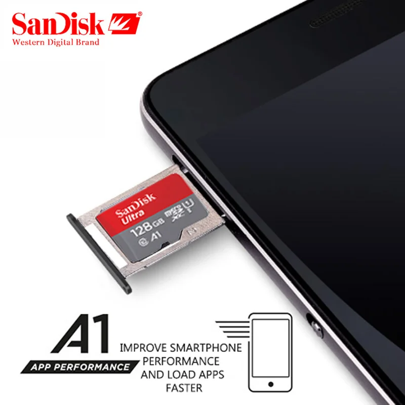 Sandisk Ultra Micro SD карта 256 ГБ 100 МБ/с./с C10 флэш памяти 200 Гб Microsd 400 TF Карта A1 для телефона