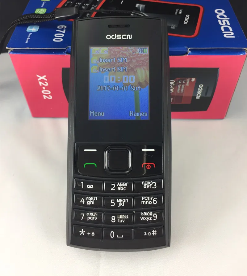 Оригинальный ODSCN X2-02 две sim-карты Bluetooth громкий динамик мобильные телефоны