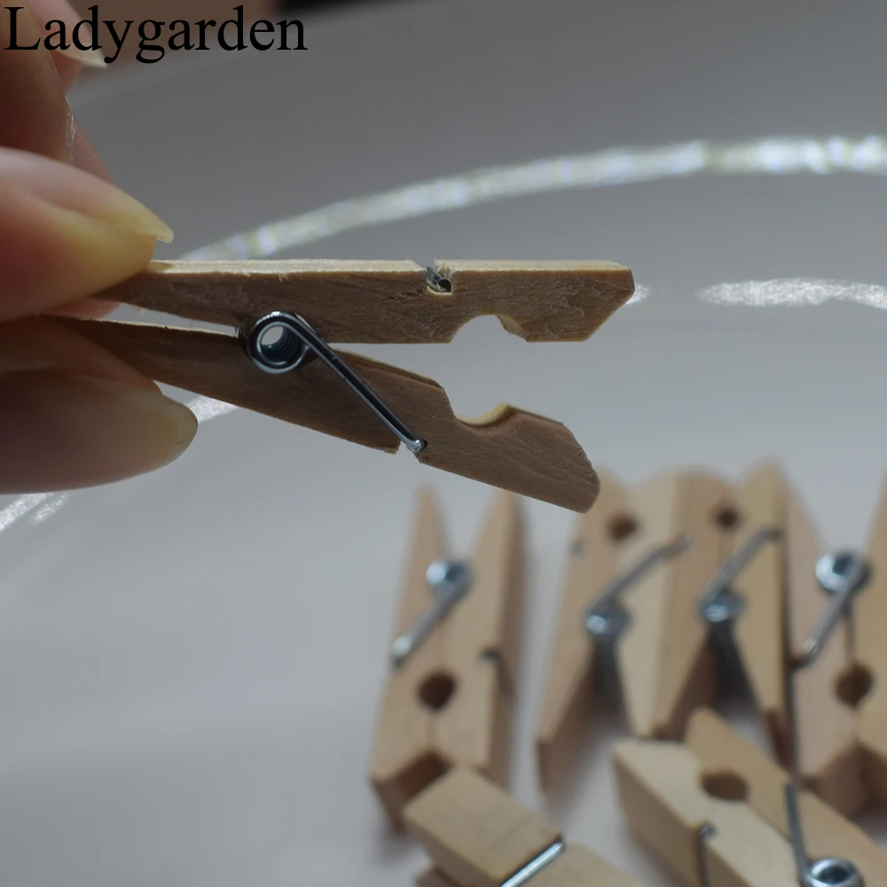 Прищепки из натурального дерева для фото Размером 25 мм|Зажимы одежды| |