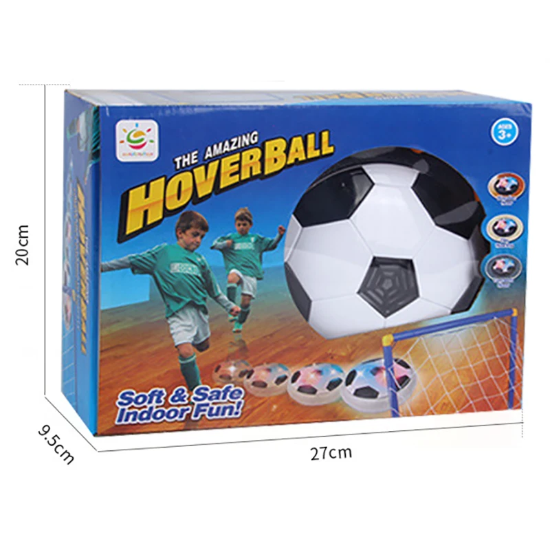Детские игрушки Hover Ball, Оборудование Для Тренировки Футбола, светодиодный светильник с воздушным питанием, скользящий футбольный диск с поролоновым Бампером для игр в помещении