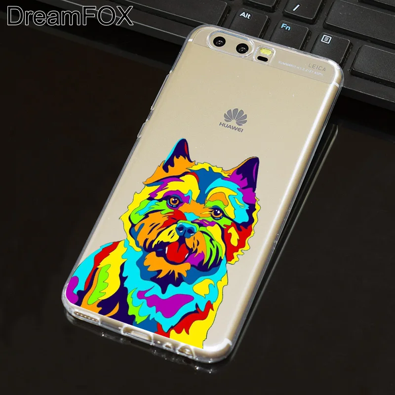 DREAMFOX L577 Мягкий силиконовый чехол из ТПУ с собакой для Huawei P8 P9 P10 Lite Plus 2017 Honor 8 Pro 9 6X |