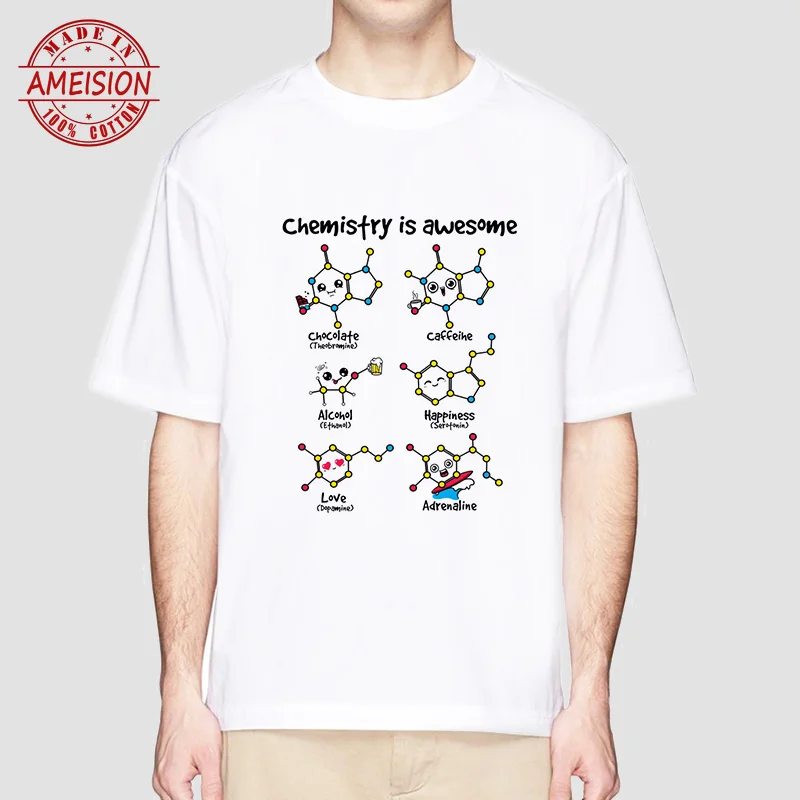 Chemistry 2019 НОВЫЕ ПОСТУПЛЕНИЯ Мужская футболка с персонажами из комиксов коротким