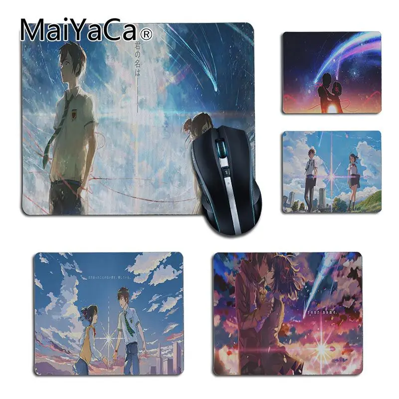 MaiYaCa анимационный коврик для мыши с вашим именем Kimi No Na Wa противоскользящий Аниме