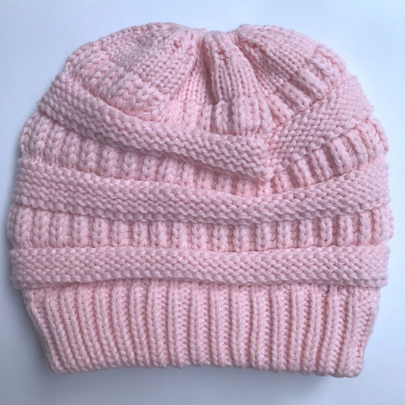 Gorro de punto para mujer gorro de invierno con cola de caballo touca beanie toca chapeu зимние женские головные уборы для женщин