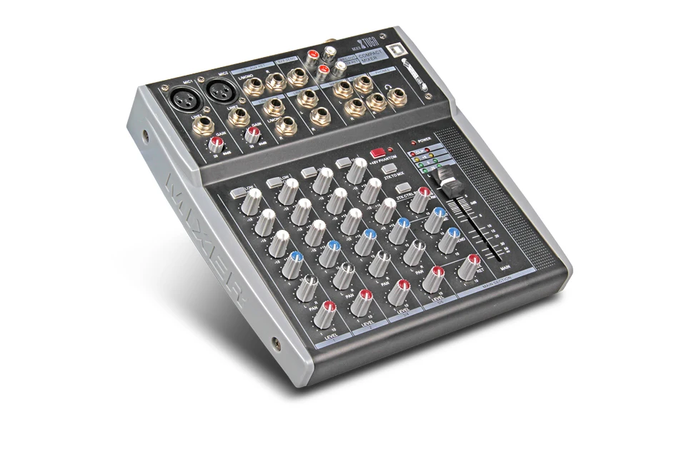 XTUGA MX8 8 Каналы 3-полосный аудио музыкальный микшер микшерный пульт с USB XLR линии Вход 48В Мощность для Запись для ди-Джея свет для сцены парти