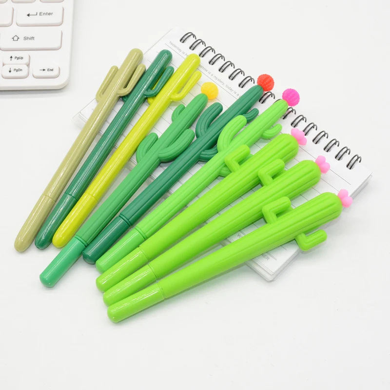 60 шт./лот гелевая ручка Кактус канцелярская материал Escolar Kawaii суккуленты Canetas