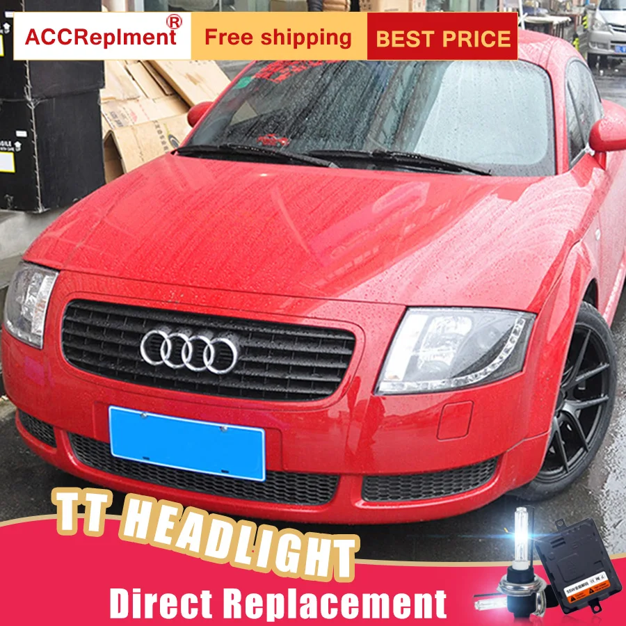 2Pcs LED Headlights For Audi TT 1999-2006 led car lights Angel eyes xenon HID KIT Fog Daytime Running Lights | Автомобили и