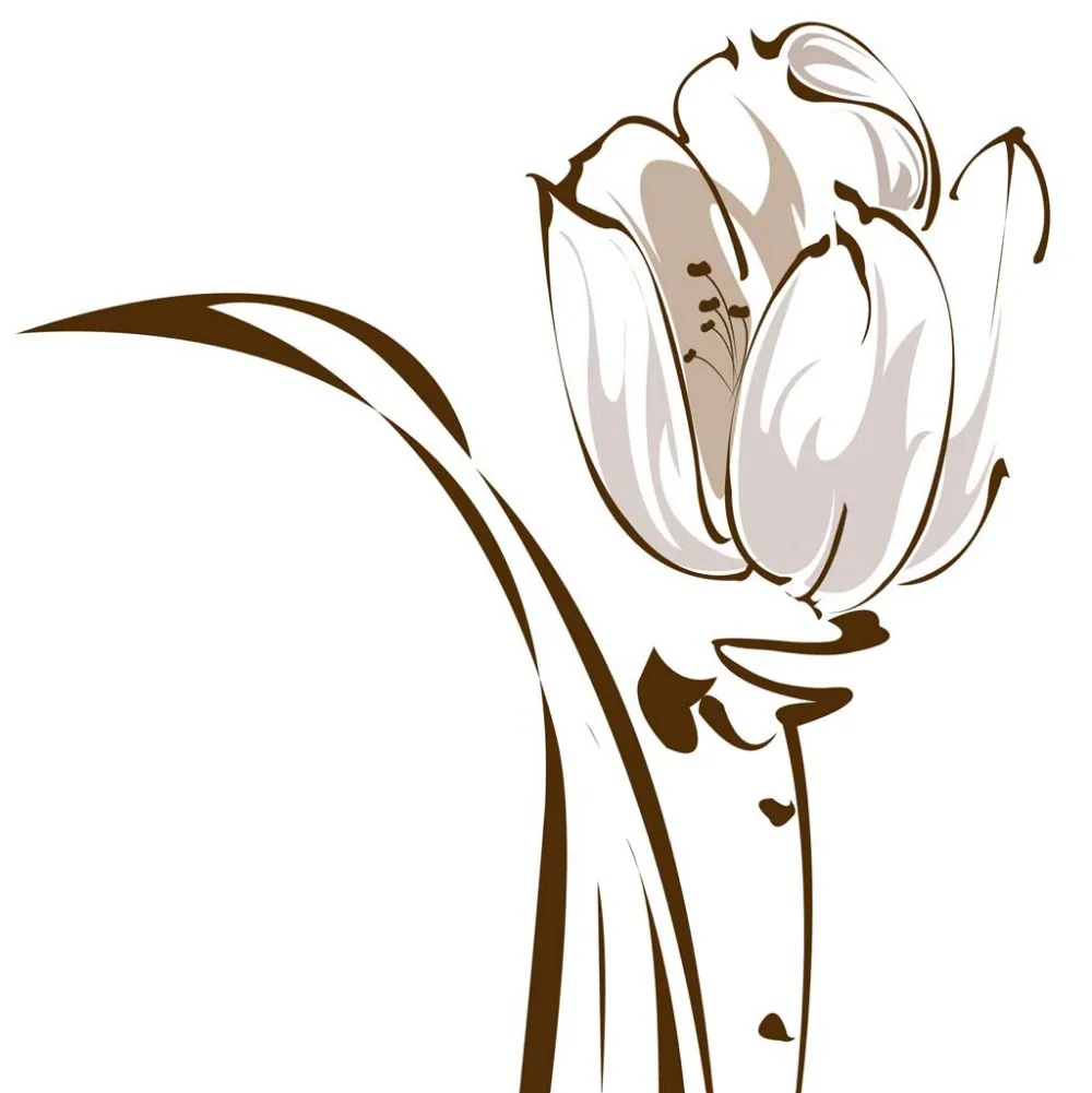 3 Панели картина маслом печать на холсте черный белый абстрактный цветок