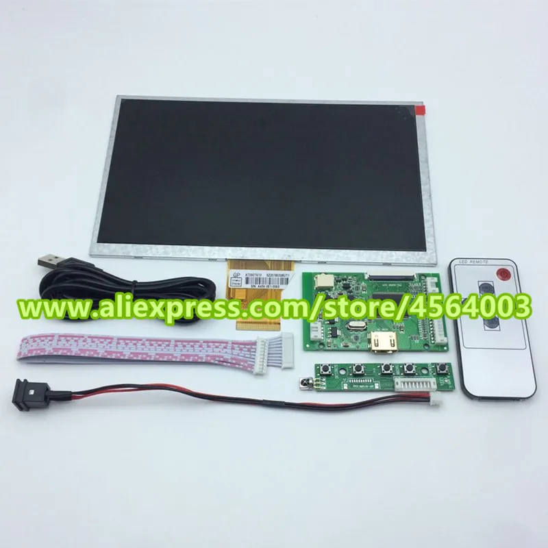 9 дюймов 800*480 для Raspberry pi PC ttl матричный экран дисплей монитор lcd hdmi AT090TN10 12 небольшой драйвер платы аудио контроллер