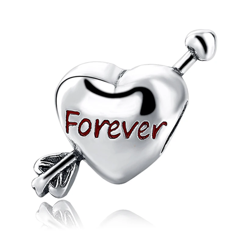 High quality genuine 925 Sterling Silver Love Hearts Charms beads Fit Authentic Pandora Bracelet beads jewelry making lover Gift