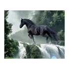 Алмазная 5D Вышивка, лошади водопад, украшение для дома