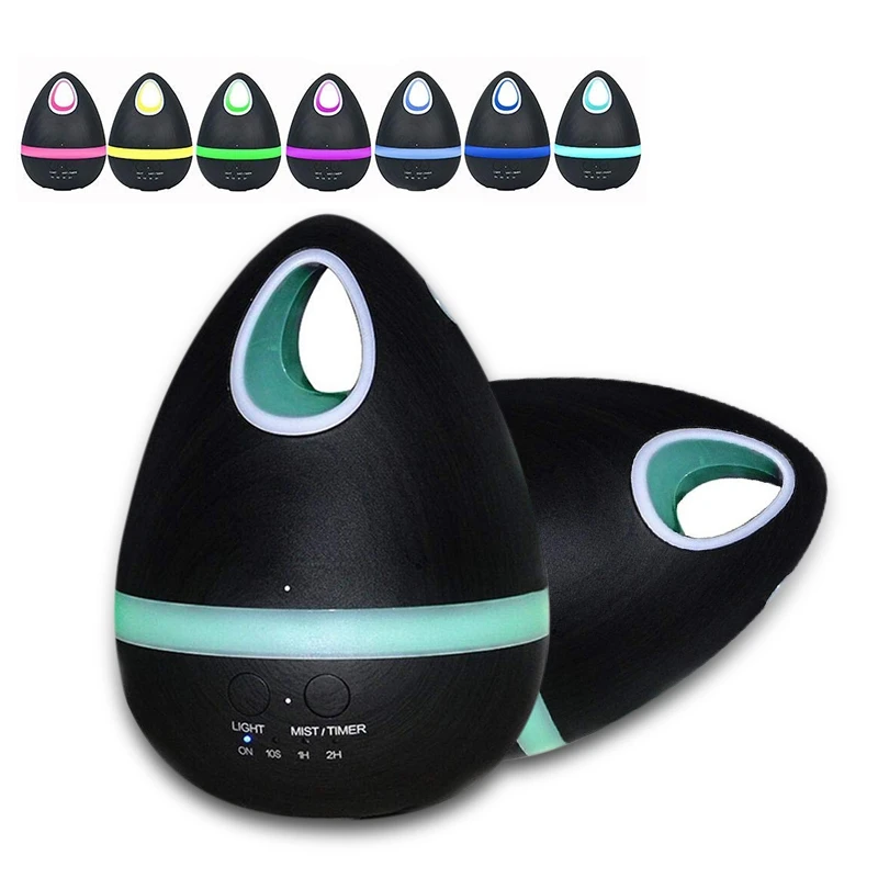 Деревянный ароматерапия машина ультра тихий очиститель воздуха с красочным