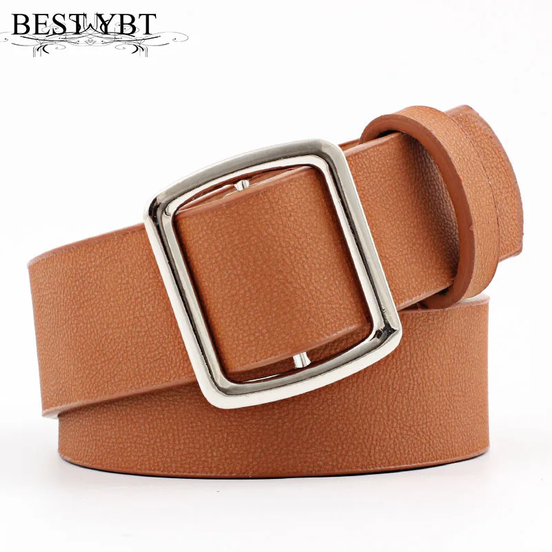 

Best YBT Women belt new Pinless buckle solid color Imitation leather belt business affairs casual Women dress decoration belt