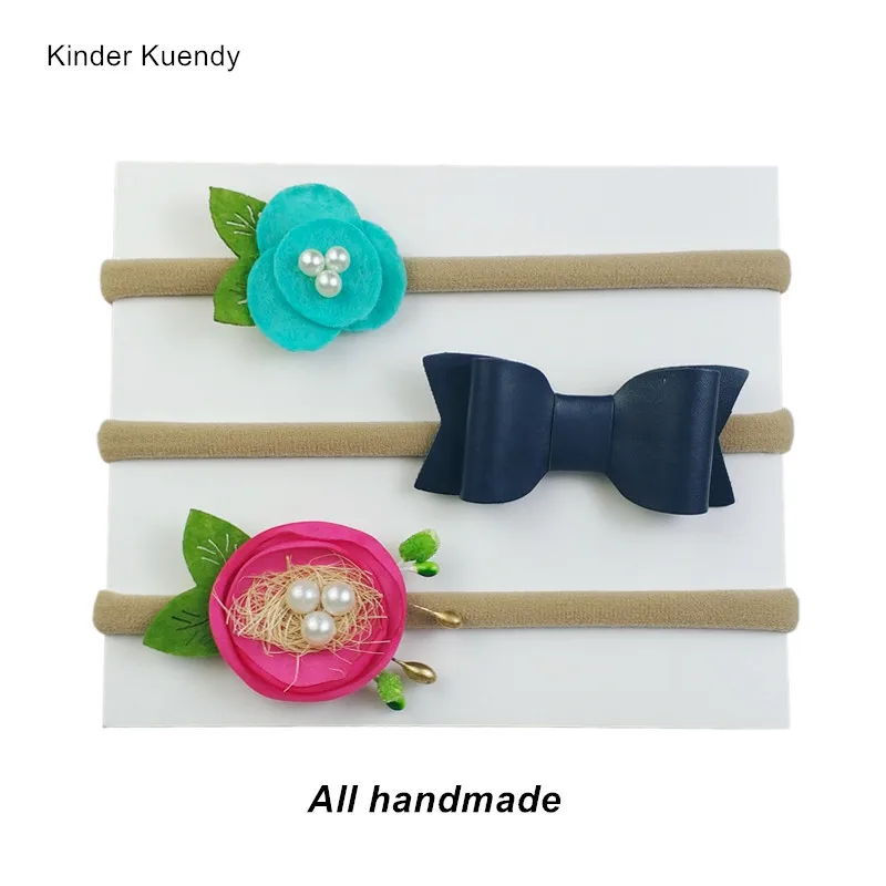 Kinder Kuendy/аксессуар для волос с цветочным принтом новорожденных девочек бантом из