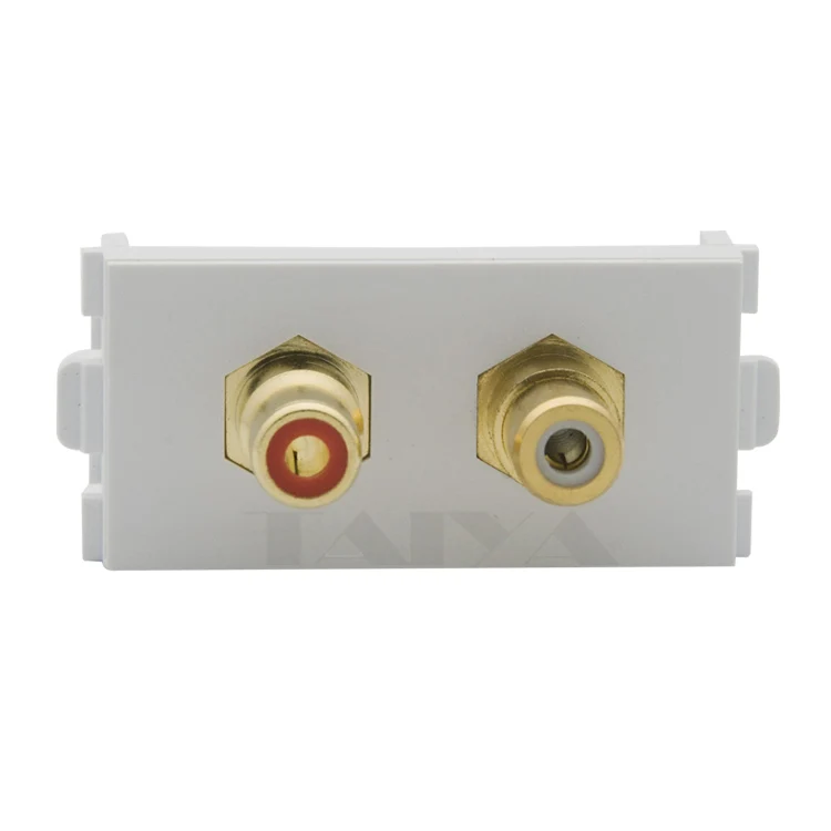 2 RCA аудио разъем гнездо настенная пластина|wall plate|wall connectorwall plate connector |