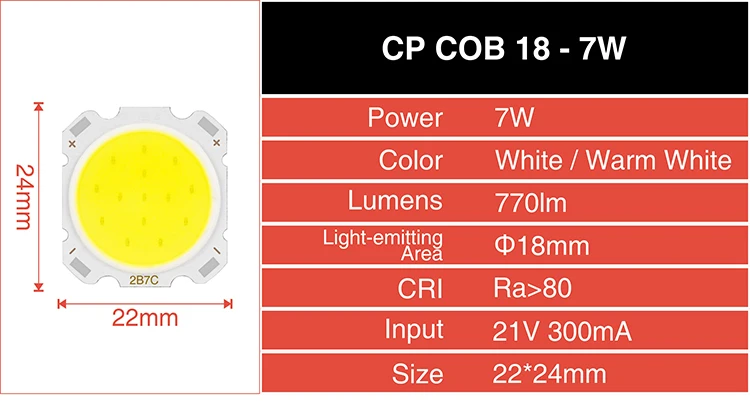 Светодиодный COB чип 3 Вт 5 Вт 7 Вт 10 Вт 12 Вт 15 Вт Высокая мощность светильник с бусинами вход 9-50 в DIY Чип для светодиодной лампы Открытый прожектор светильник Точечный светильник диодные лампы