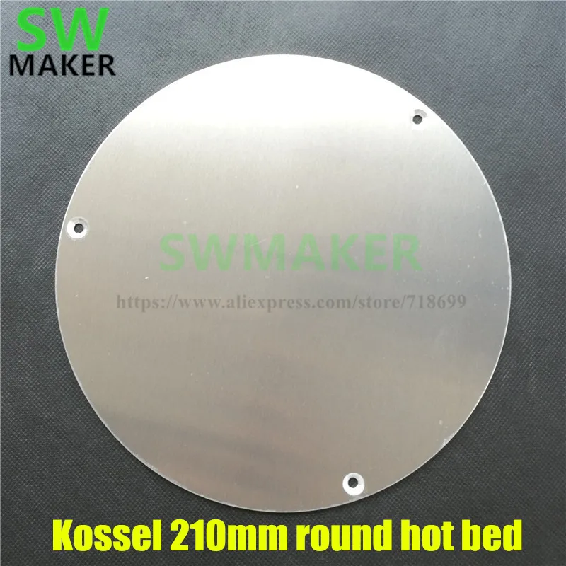 Исполнительный механизм swmaker kossel 3D принтер круговой 210 мм круглый горячий кровать алюминиевая пластина delta Горячая опорная решетка пластина использование с нагревательной пленкой обновление