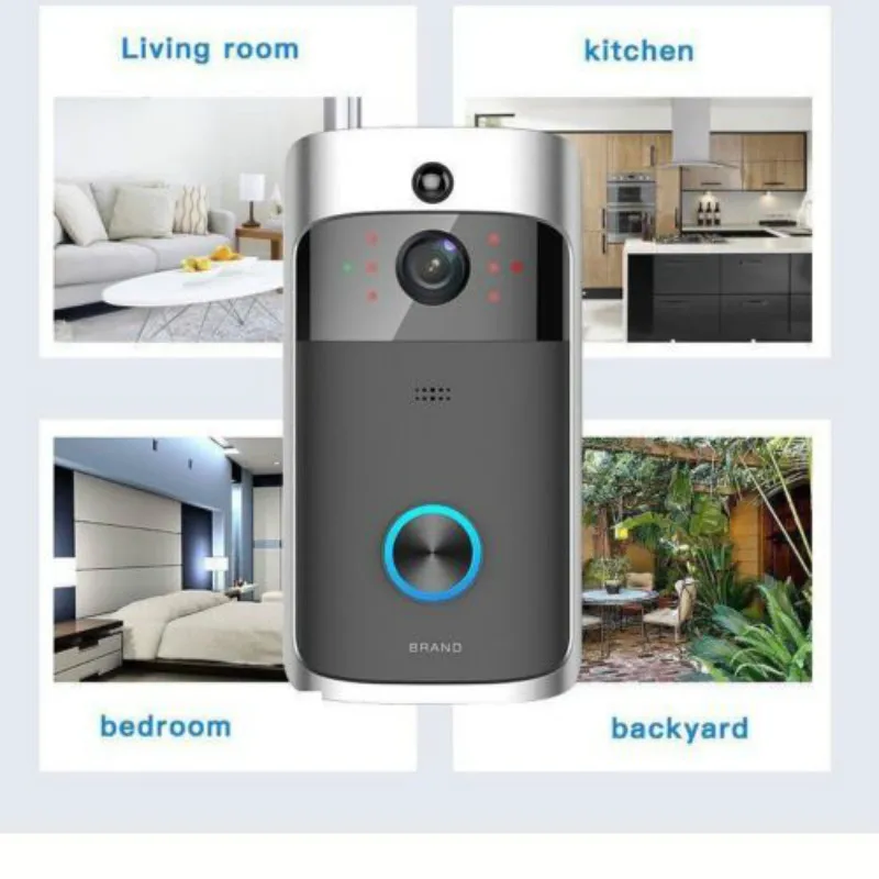 Смарт видео беспроводной WiFi дверной звонок IR визуальная камера Запись Full HD