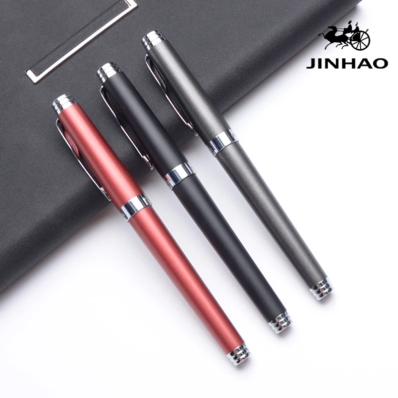 Роскошная перьевая ручка Jinhao, матовая, средняя, чернильная ручка, авторучка, высокое качество, Dolma Kalem, школьные, офисные, Подарочные канцелярские принадлежности