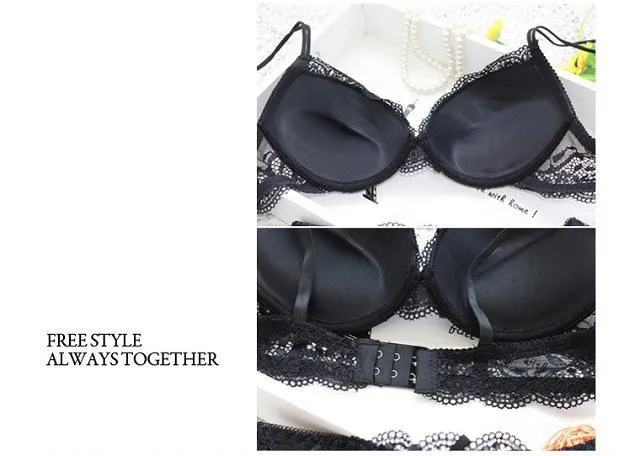 Intimates бюстгальтер Краткие Наборы для ухода за кожей Роскошные пикантные Кружево Бюстгальтер Push Up Для женщин Нижнее Бельё для девочек комплект бюстгальтер эротическое белье Комплект