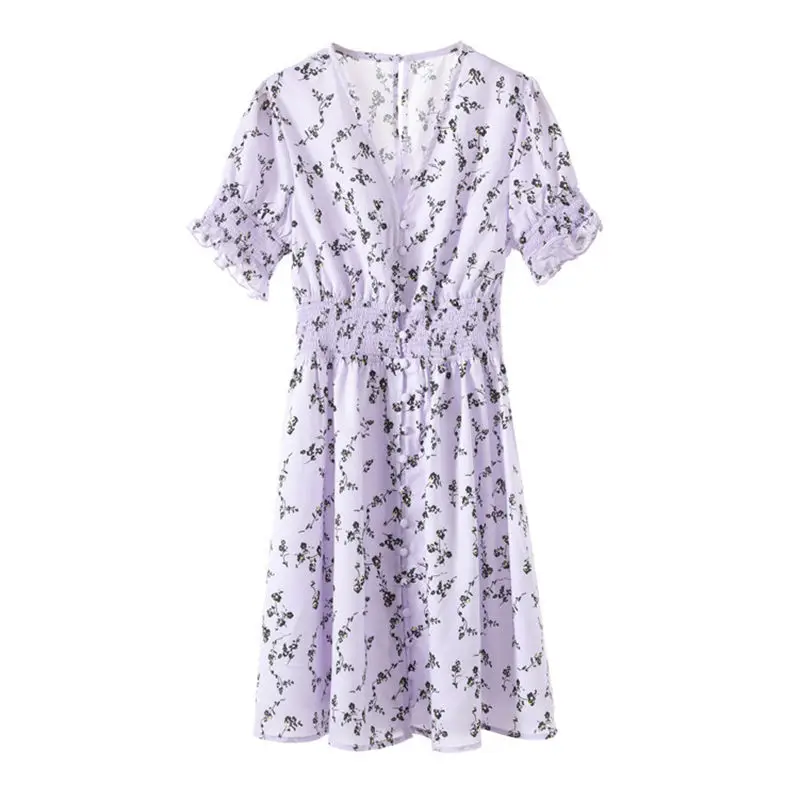 2019 Dress Sexy Celebrity Single-Breasted Mini Women ElegantShort Print V Neck Night Club Bandage Body con Party Wholesale | Женская