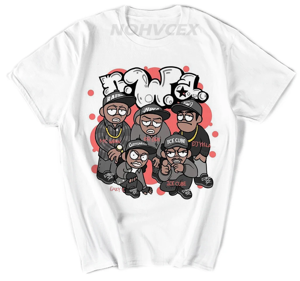 NWA. Мужская футболка NWA Ice Cube Dr Dre Eazy E DJ Yella MC Ren футболка рок-группы хип-хоп