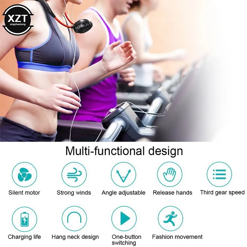 Шейный мини-вентилятор с USB-портом и перезаряжаемой батареей 2019 | Компьютеры офис