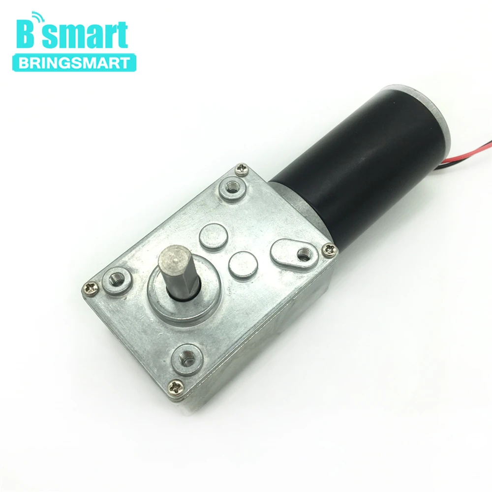 Bringsmart A58SW31ZY 7-470 об/мин DC 24 В червячный мотор-редуктор 1,6-70 кг. См высокий крутящий момент D вал 12 в мотор вращающийся стол дверь самоблокирующийся