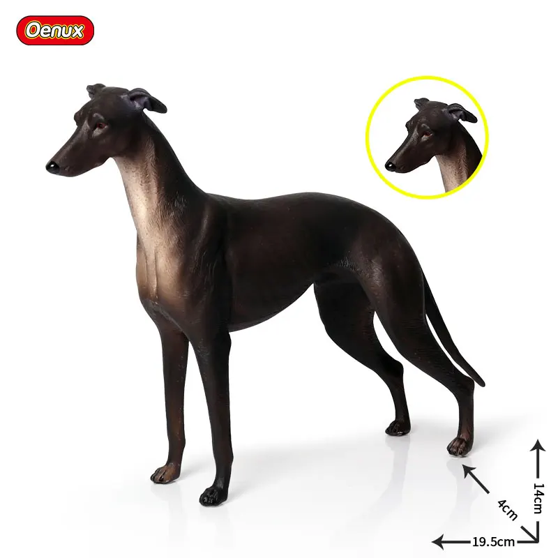 Greyhound Oenux, новинка, большая собака, животное, моделирование, бультерьер, Ротвейлер, корги, Шиба, Ину, хулиган, фигурки для собак, ПВХ, милые игрушки для домашних животных - Цвет: Greyhound