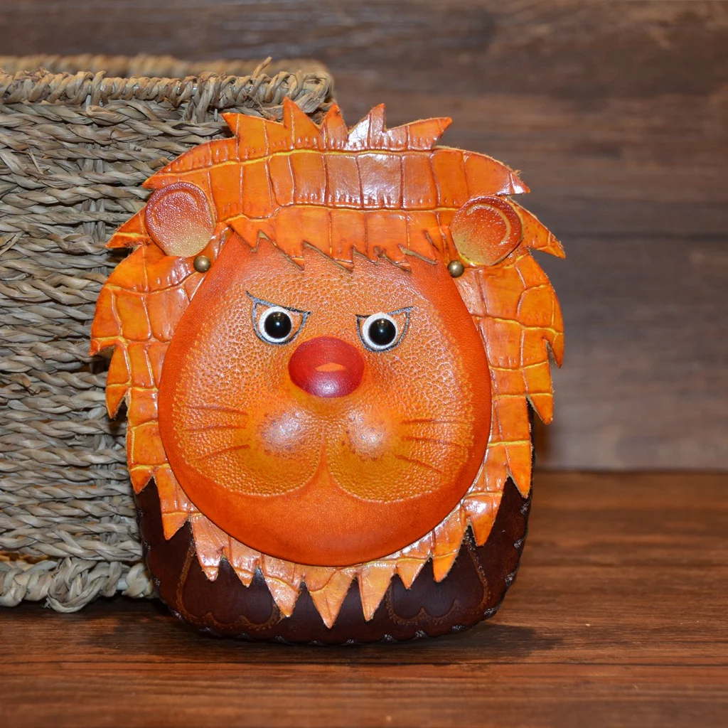 Handmade genuine leather coin purse mini wallet bag cartoon cute animal female Bag Purse Mini | Багаж и сумки
