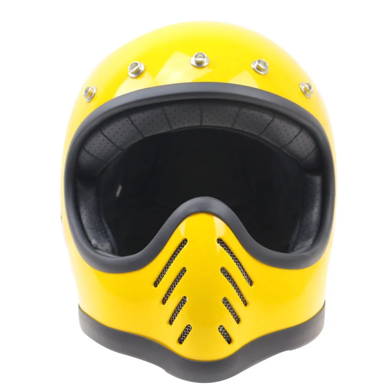 Профессиональный MOTO3 винтажный fullf ace шлем DOT ECE утвержденный мотоциклетный шлем стекловолокно корпус Твердый и безопасный