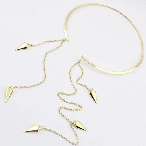 Min Order 15$ Free Shipping 2013 New Spike Pendants&Chain&Choker&Statement&Bib Necklaces Fashion Jewelry Gift For Women MJ0292|gift wrapping paper