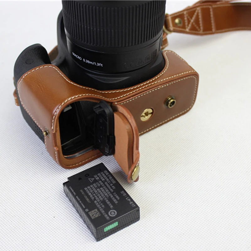 Чехол-сумка из искусственной кожи для камеры с ремешком Canon EOS 800D 77D 18-135 мм 18-55 18-200