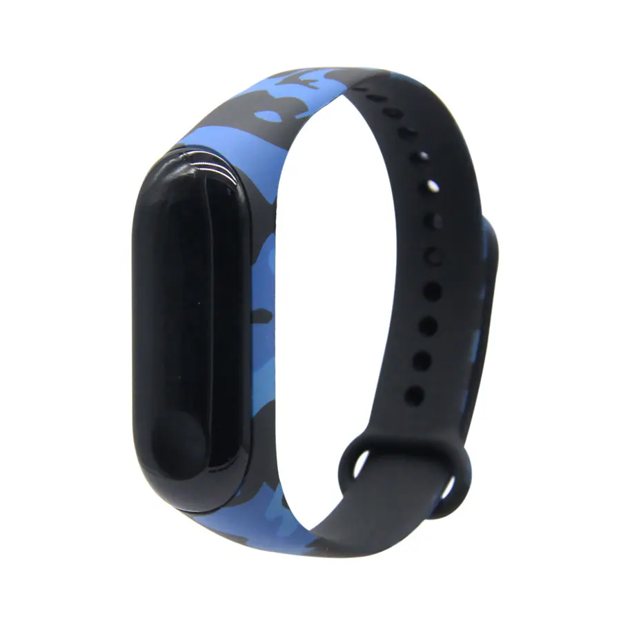 Камуфляжный ремешок для mi band 3/4, аксессуары для mi band 3 4, сменный силиконовый мозаичный ремешок для xiaomi mi 3/4, смарт-браслеты